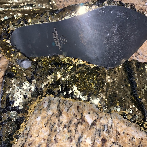 LILIAN GOLD SLOUCH SEQUIN BOOTS SIZE 7 ‼️price firm‼️ - Picture 4 of 5